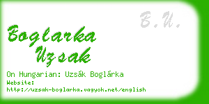 boglarka uzsak business card